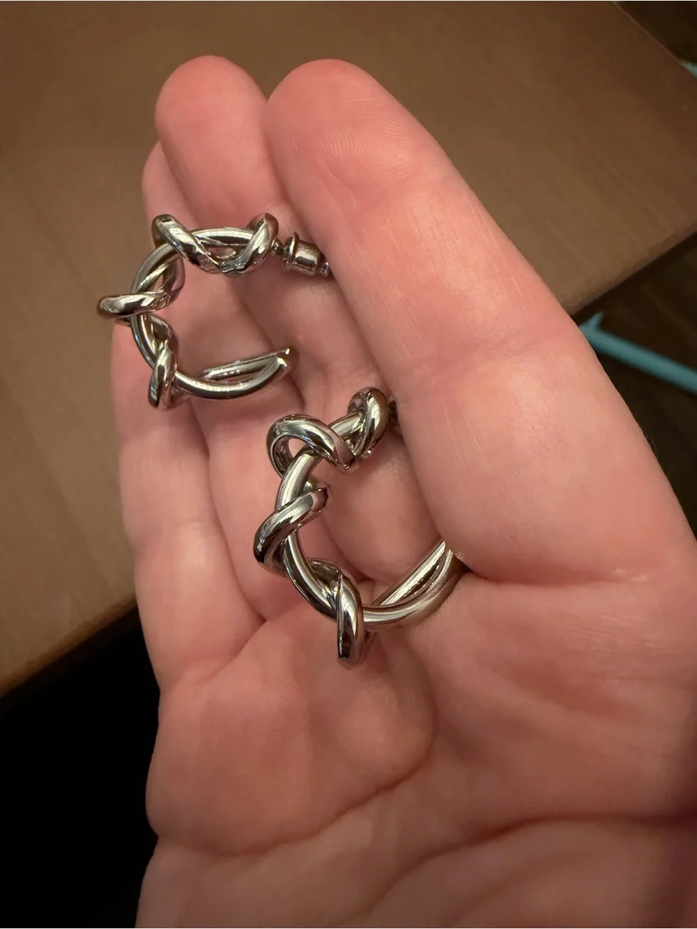 Silver Twist Hoop Earrings - Elegant Women’s Jewelry